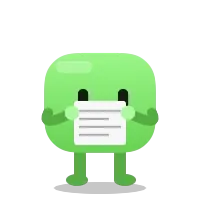 Calm Blobling reading a letter