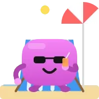 Blobling relaxing in a deck chair