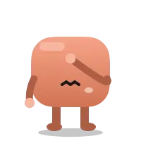 Blobling looking worried